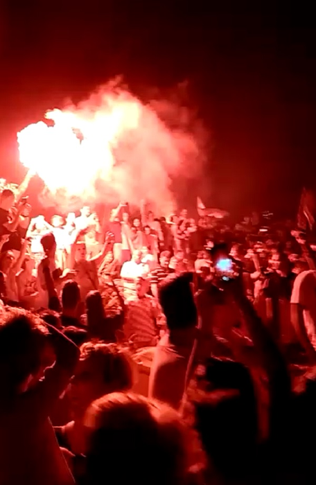 Petrecerea a continuat și pe uscat, la Zadar