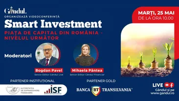 Conferința digitală LIVE ”SMART INVESTMENT – Piața de Capital din România” – Marți 25 mai de la ora 10.00 cu participarea specială a doamnei Anca Dragu -  Președintă a Senatului României