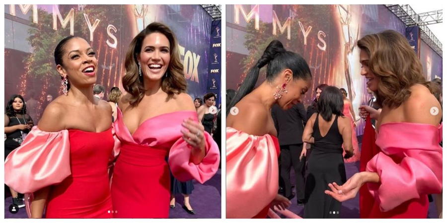 Susan Kelechi Watson și Mandy Moore au purtat același model de rochie la Premiile Emmy © Instagram