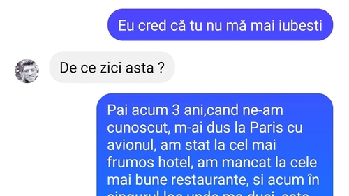 BANCUL ZILEI | "Eu cred că tu nu mă mai iubești"