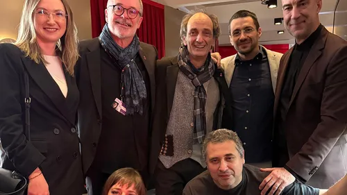 Milionarul clujean Darius Mârza împreună cu soția sa, Ioana, printre puținii români de pe covorul roșu de la Berlin