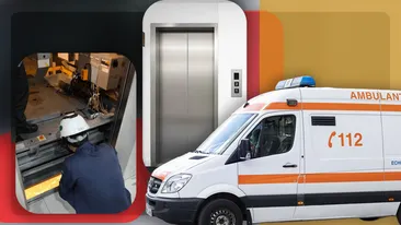 Lift prăbușit în gol de la etajul 5, în Galați. Un muncitor care făcea revizia instalației a murit pe loc