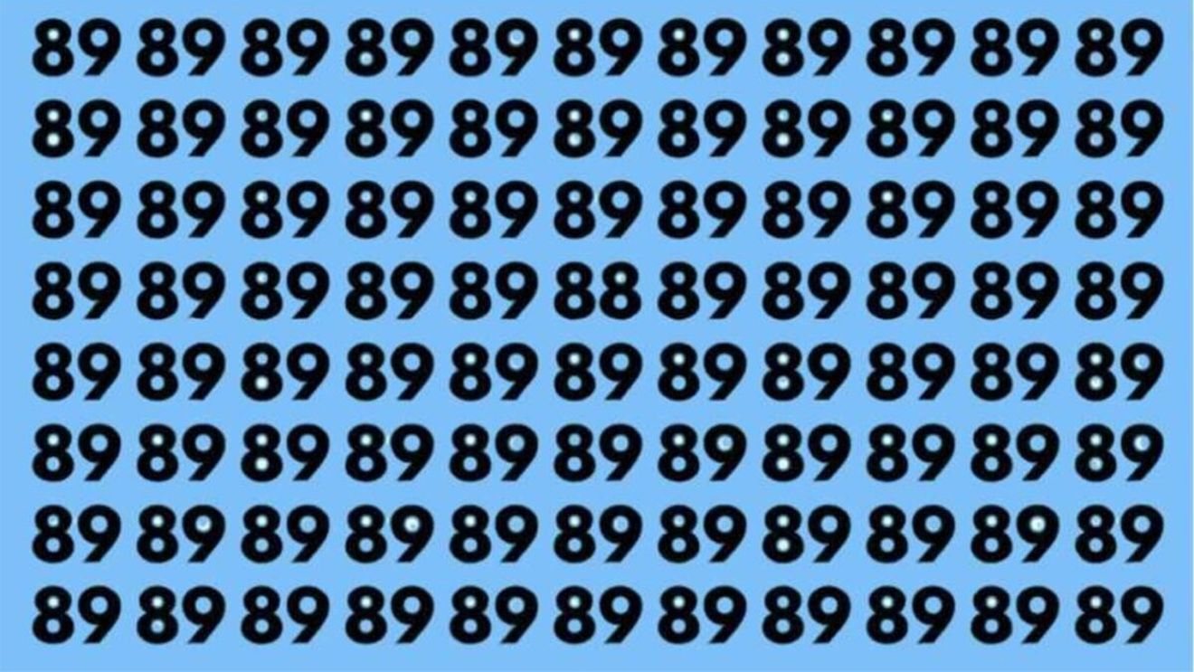 Test de inteligență | Nu toate numerele din imagine sunt 89. Găsește-l pe cei diferit!