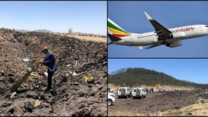 Primele imagini de la tragedia aviatică din Etiopia. Nu există supraviețuitori