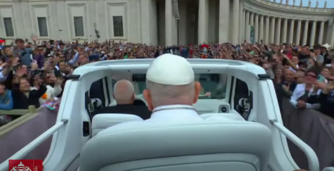 Ultima apariție a lui Papa Francisc. Sursă: Youtube Vatican - News English