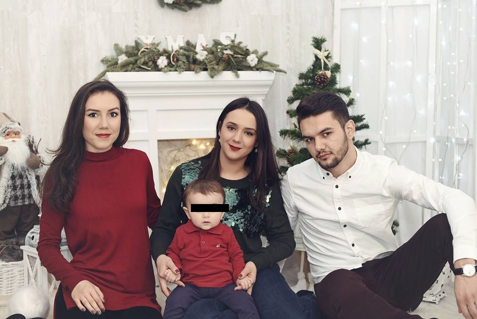 Anton Anti, împreună cu soţia şi copilul