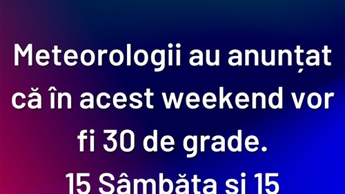 BANCUL ZILEI | Prognoză meteo