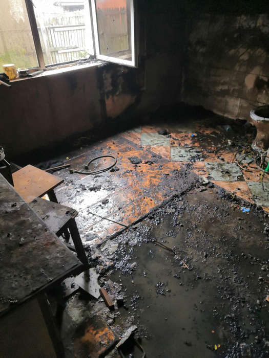 Locuința în care izbucnit incendiul