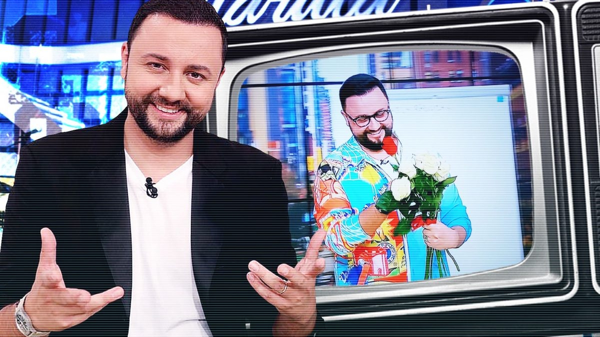 Intrare spectaculoasă a lui Cătălin Măruță în platoul Pro TV: ”M-am întooooors, yes, yes, yes!” GALERIE FOTO