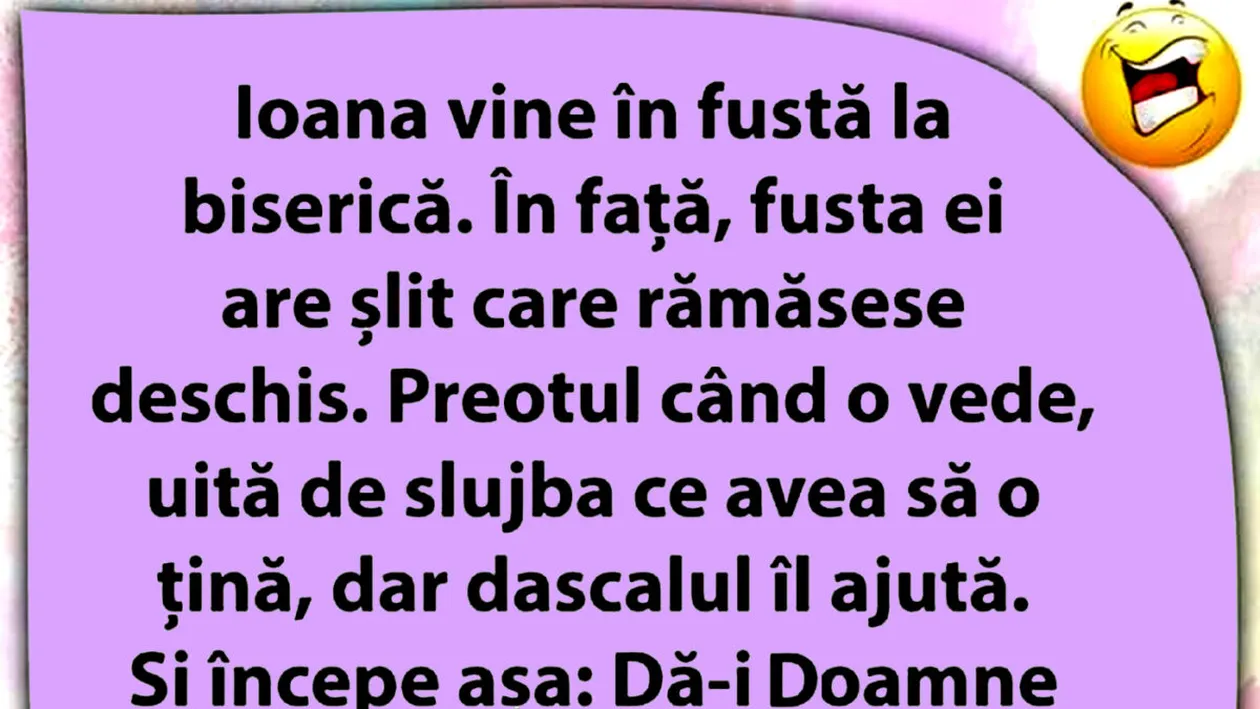 BANC | Ioana vine în fustă la biserică