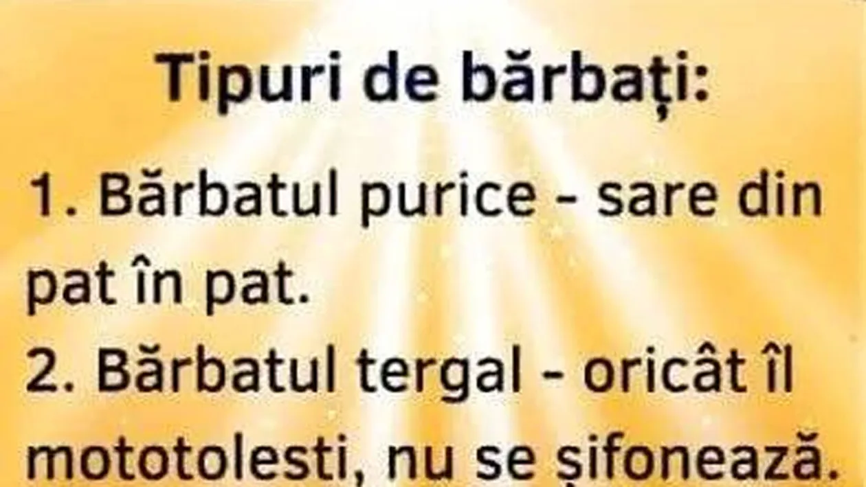 BANCUL ZILEI | Care sunt cele 3 tipuri de bărbați