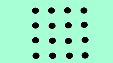 Test IQ doar pentru genii | Poți uni toate cele 16 puncte, fără a ridica pixul de pe hârtie, prin 6 linii drepte?