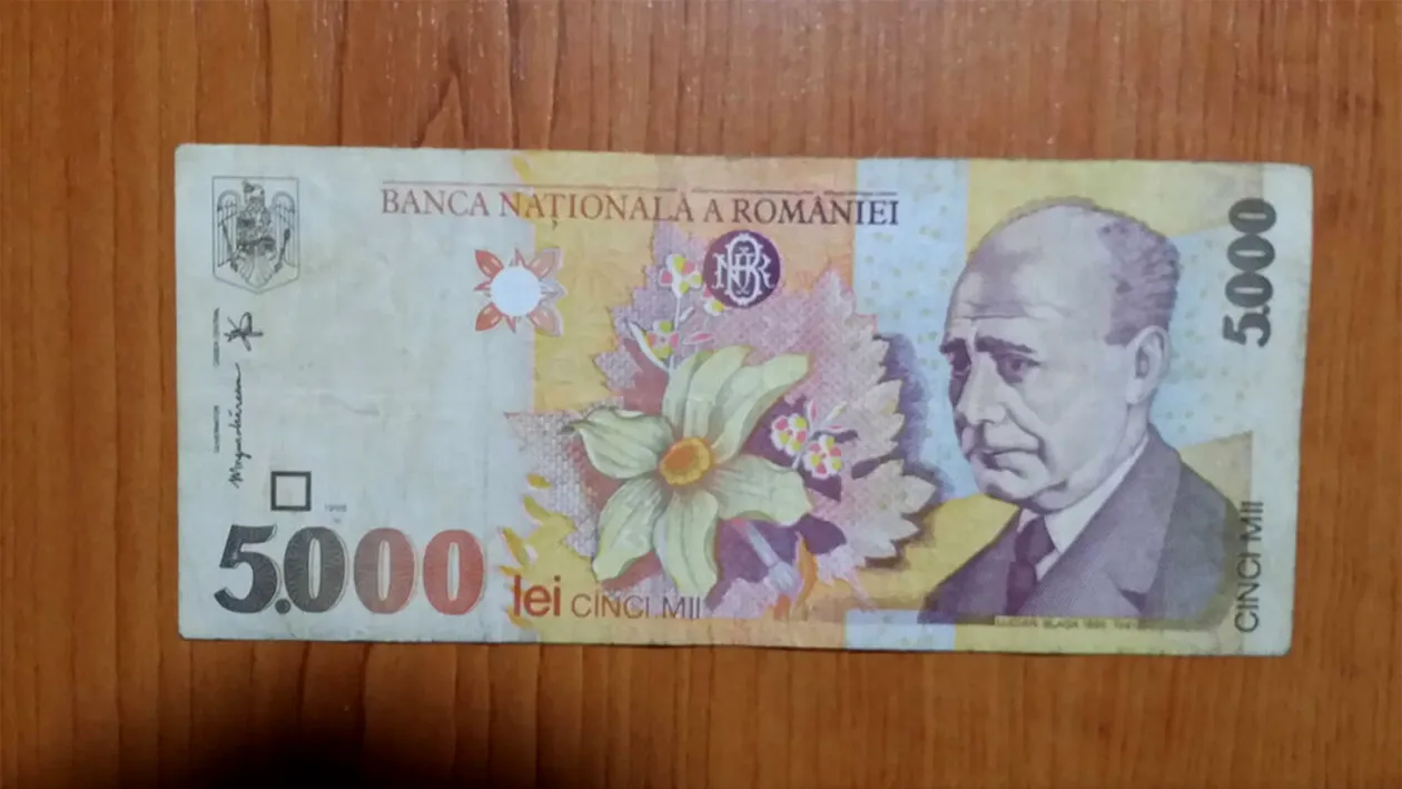 Mai știi celebra bancnotă de 5.000 de lei cu chipul lui Lucian Blaga? Se vinde cu 1.000 ron acum, în octombrie 2023