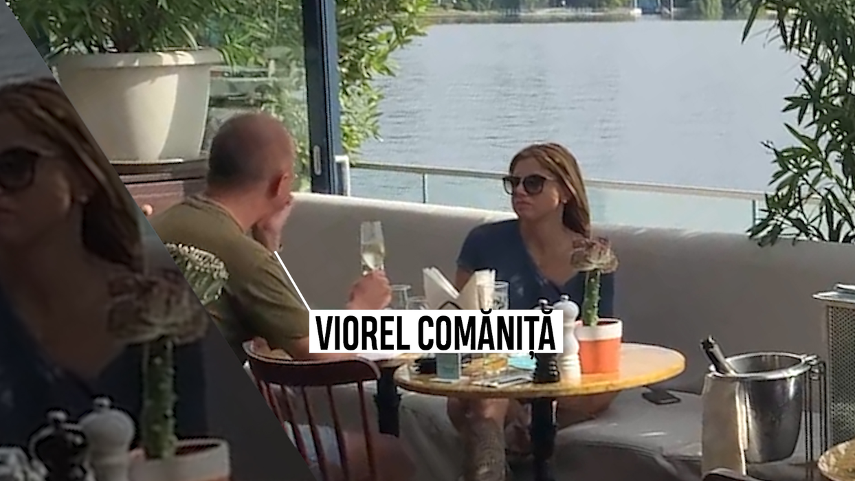 Fostul șef al Vămilor, la masă cu partenera, pe terasa Fratelli din Herăstrău