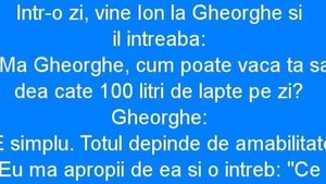 BANCUL ZILEI | „Măi, Gheorghe, cum dă vaca ta atâta lapte?”