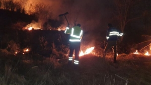 Incendiu în județul Dâmbovița! Peste 10 hectare de vegetație au ars. Sătenii au sărit în ajutorul pompierilor, flăcările au fost cu greu stinse