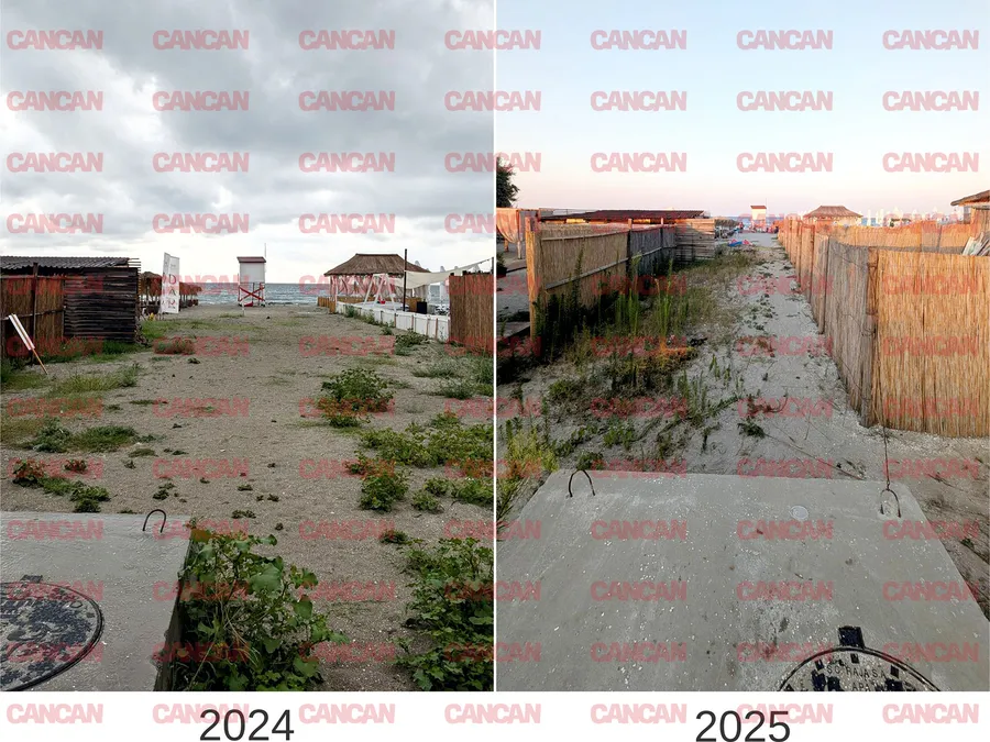 Plaja Yucatan Năvodari a redus semnificativ spațiul pentru cearcafuri din 2024 până în 2025