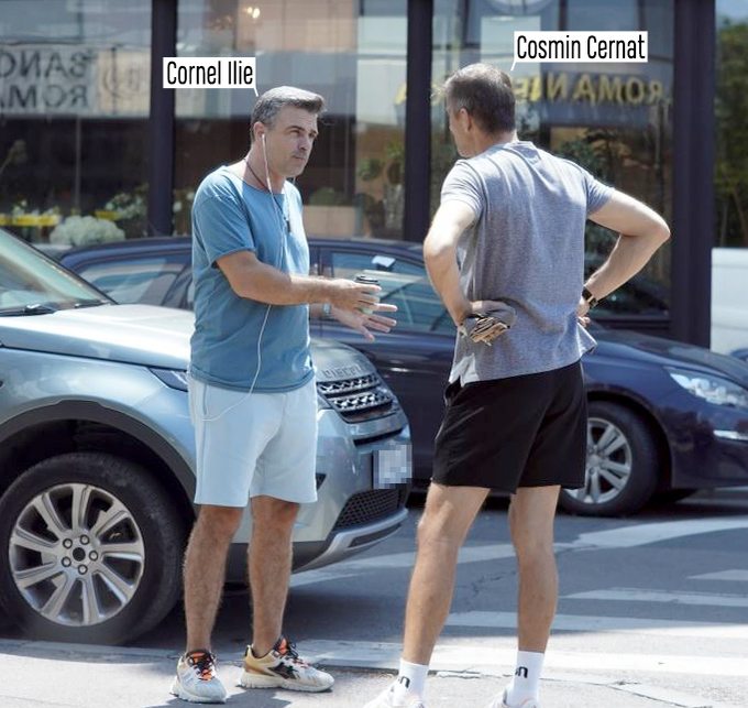 Cornel Ilie și Cosmin Cernat, discuție între prieteni, pe stradă
