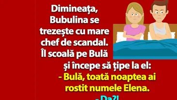 BANC | Bulă, toată noaptea ai rostit numele Elena. Cine e?