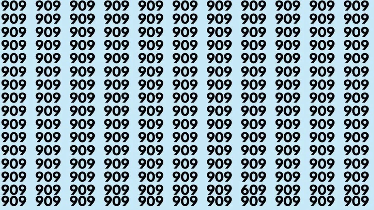 Iluzia optică ce îţi testează IQ-ul | Găseşte numărul 609 în doar 15 secunde! Doar cei cu ochi de vultur pot face asta