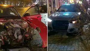 Imagini dramatice în Arad, după un accident! Doi bolizi s-au făcut zob, iar unul a smuls din rădăcini un copac