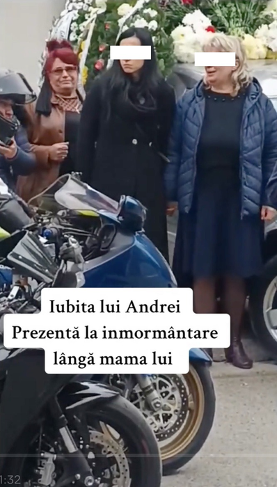 Imaginile durerii de la înmormântarea lui Andrei din Galați. Iubita care a dat cu mașina peste el, distrusă