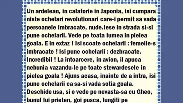 BANCUL ZILEI | Un ardelean își cumpără niște ochelari revoluționari din Japonia