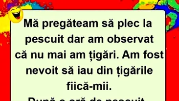 Bancul începutului de săptămână | Nu mai am țigări!