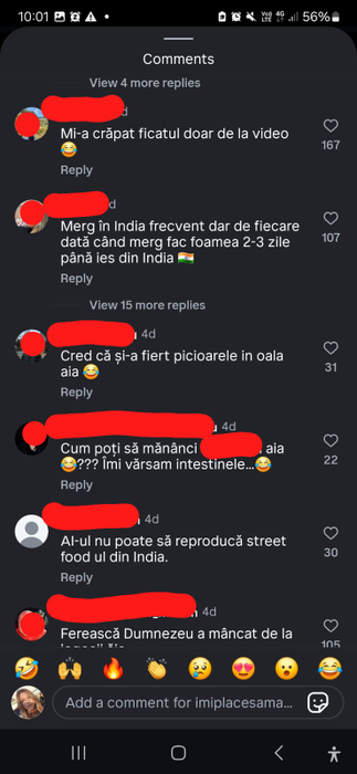 Vedeta din România care a mâncat street food din India. Fanii sunt bulversați de curajul lui: „Mai trăiești, vărule, sau aia a fost?”