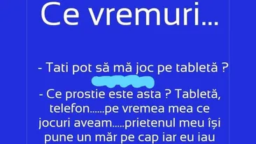 BANC | Tati, pot să mă joc pe tabletă?