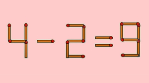 Test IQ exclusiv pentru genii | 4 - 2 = 9 este greșit. Pentru a corecta egalitatea, mutați un singur chibrit