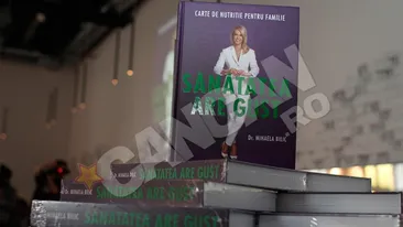 Medicul nutritionist Mihaela Bilic si-a lansat, astazi, volumul „Sanatatea are gust, un ghid de nutritie pentru toata familia: Nu mancarea este dusmanul nostru, ci cantitatea in care o consumam