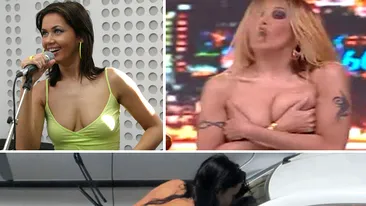 Imagini halucinante la Tv! Oana Zăvoranu şi-a arătat părţile întime la emisiunea lui Capatos! “Te-ai facut de cacao”