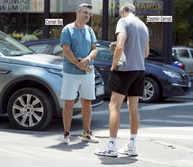 Cornel Ilie și Cosmin Cernat, discuție între prieteni, pe stradă