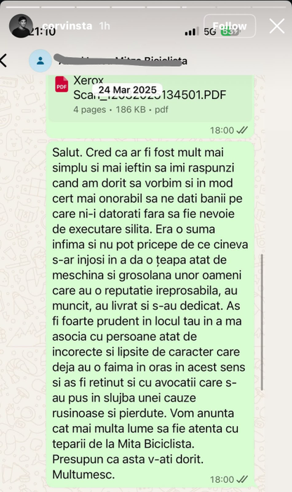 sursă foto: Instagram @cristiancorvin