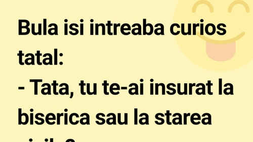 BANC | Curiozitatea lui Bulă