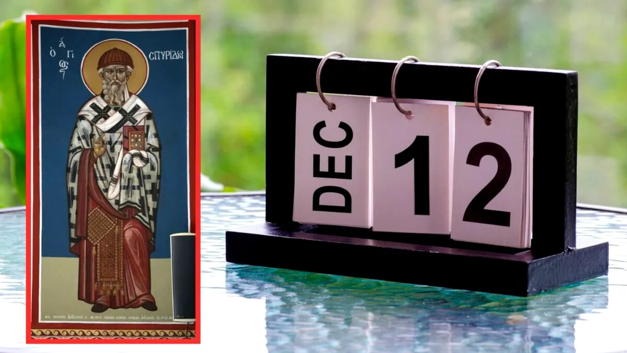 Calendar ortodox 12 decembrie, ora 12 – Hotarul nevăzut al lumii. Ziua în care fiara se ridică, iar Sf. Spiridon pleacă la drum