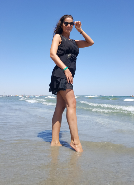 Daniela Ploia, într-un moment de relaxare, la mare