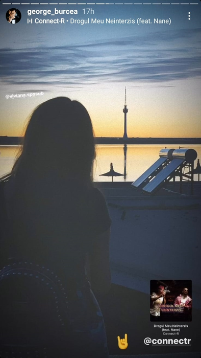 George Burcea i-a făcut o declarație de iubire Vivianei Sposub prin intermediul unei melodii lansată de Connect-R în colaborare cu Nane © Instagram Stories