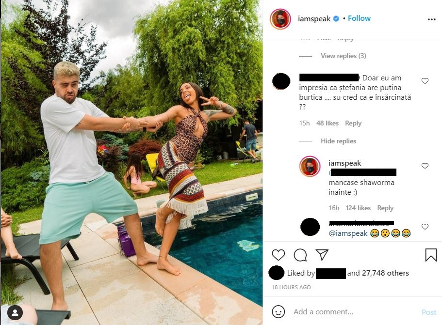 Speak și Ștefania. Sursă: Instagram