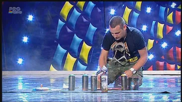 Desenează mai bine decât orice Laser Jet! Omul imprimantă a uimit juriul de la Românii au talent! Uite ce a făcut!