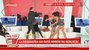 Ce ai pierdut aseara la CANCAN TV. Paruiala si bataie parte in parte intre Dana si Narcisa, femeile lui Guta