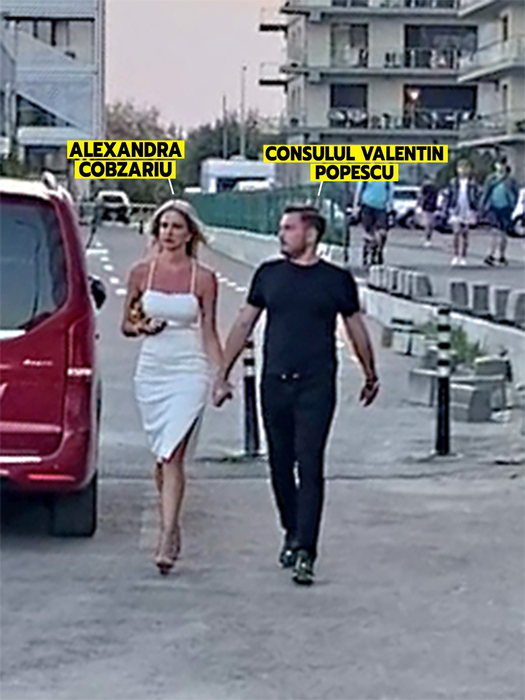 Valentin Popescu merge mândru de mâna cu Alexandra Cobzariu (Foto: CANCAN.RO)