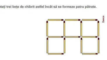 Crezi că eşti inteligent? Testul cu beţe de chibrit, care îţi pune IQ-ul la încercare