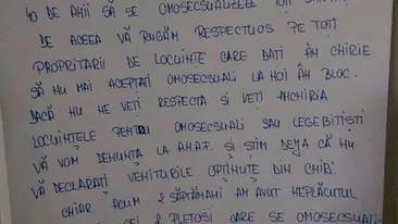 Afișul ilar care a apărut într-un bloc din București după Referendum! Administratorul i-a amenințat pe proprietari: „Noi așa ceva nu tolerăm!”