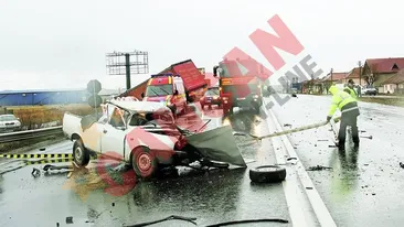 O Dacie papuc s-a dezmembrat in mers