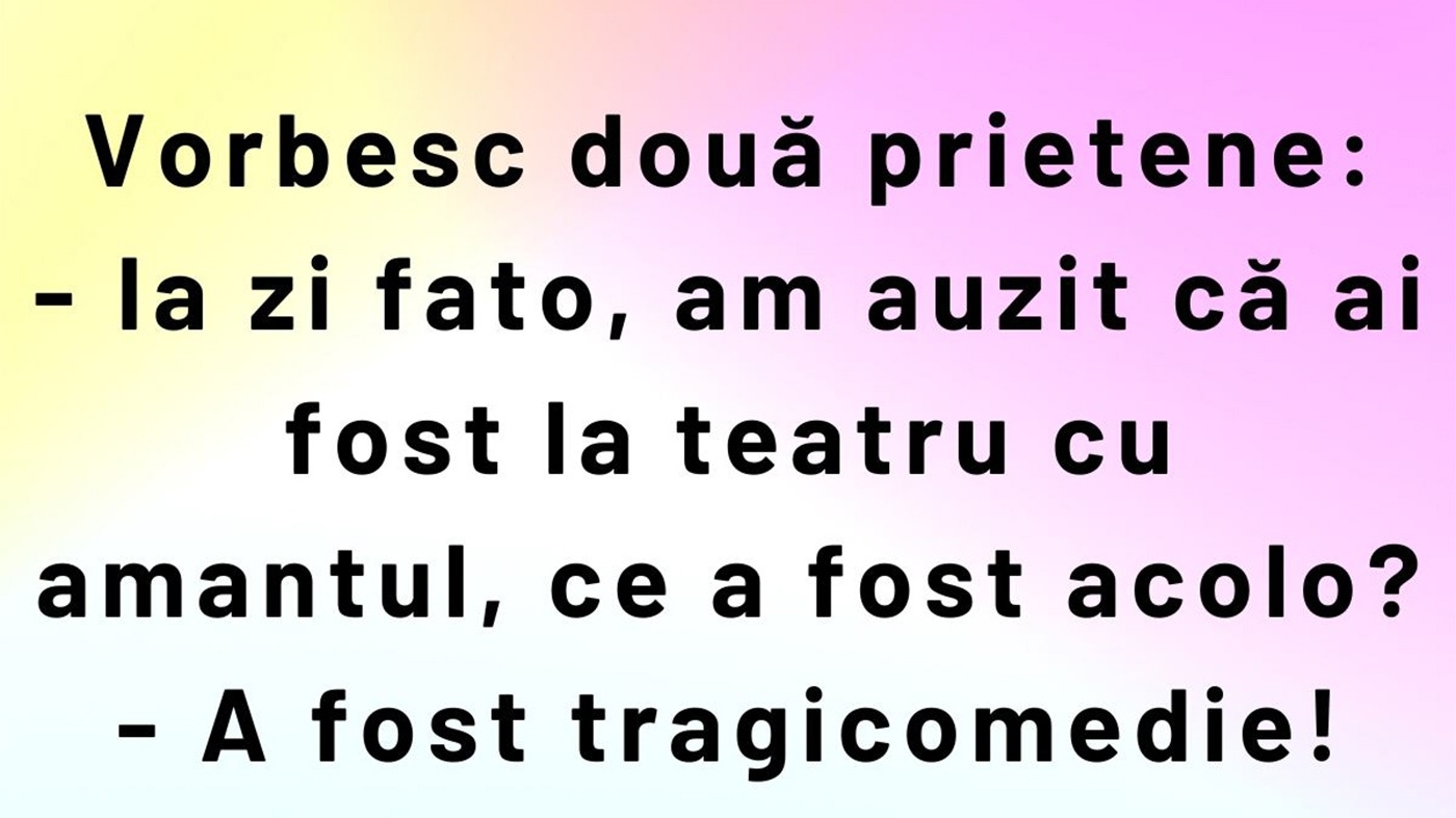 BANCUL ZILEI | Tragicomedie cu amantul