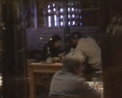 Mihai Bălașa și iubita sa, Giusi Tesoriere, iau masa la un restaurant de lux din Capitală