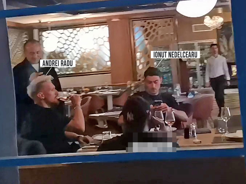 Însoțiți de un amic, 
Ionuț Nedelcearu și Andrei Radu au ieșit la restaurant, pentru a viziona Germania – Franța