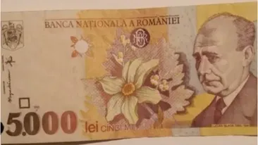Te-ai putea îmbogăți! Prețul ireal la care se vinde o bancnotă de 5.000 de lei din 1998, acum, în 2024